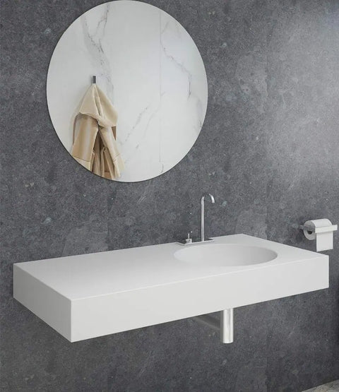 Corian® Waschtisch mit Becken Vale rund links/mitte/rechts