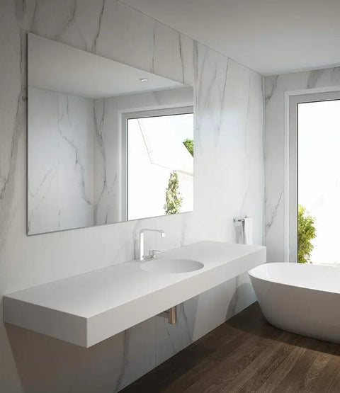 Corian® Waschtisch mit Becken Vale rund links/mitte/rechts