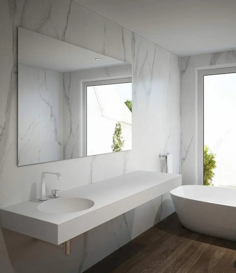 Corian® Waschtisch mit Becken Vale rund links/mitte/rechts