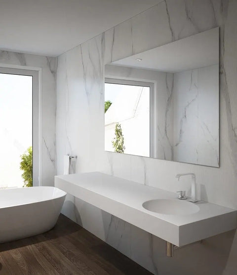 Corian® Waschtisch mit Becken Vale rund links/mitte/rechts