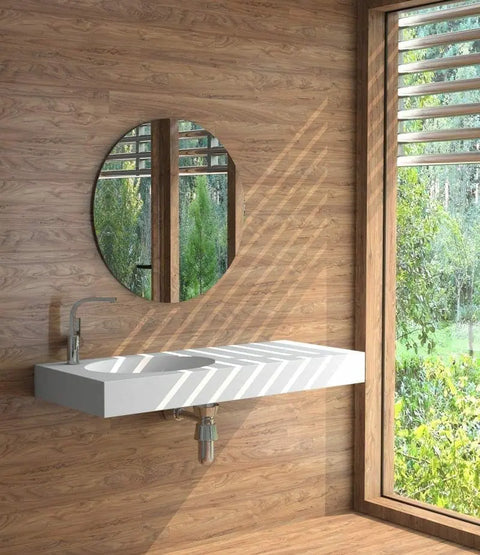 Corian® Waschtisch mit Becken View oval links/mitte/rechts