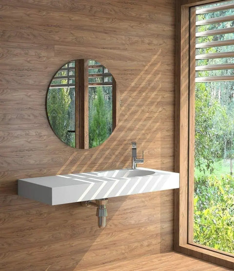 Corian® Waschtisch mit Becken View oval links/mitte/rechts