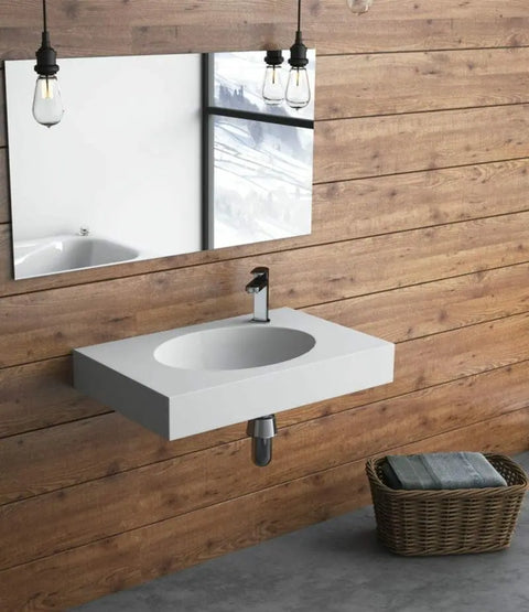 Corian® Waschtisch mit Becken View oval links/mitte/rechts