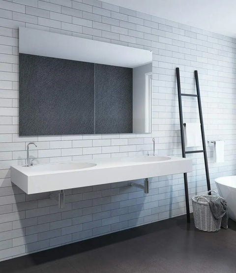 Corian® Doppelwaschtisch mit Becken View oval