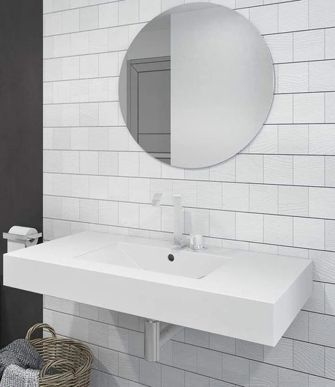 Corian® Waschtisch mit Becken Refresh geschwungen links/mitte/rechts