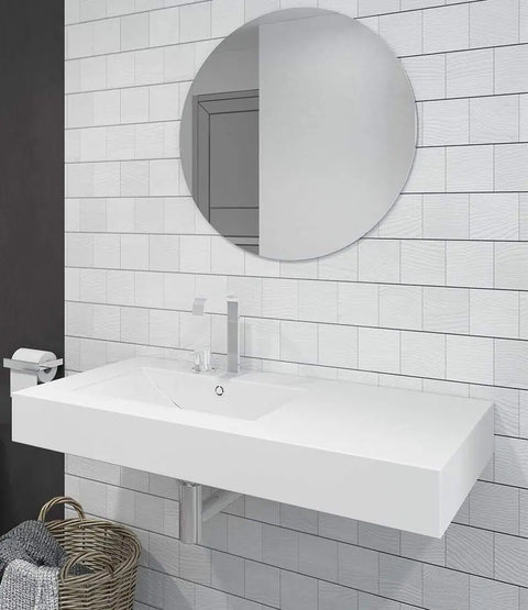 Corian® Waschtisch mit Becken Refresh geschwungen links/mitte/rechts