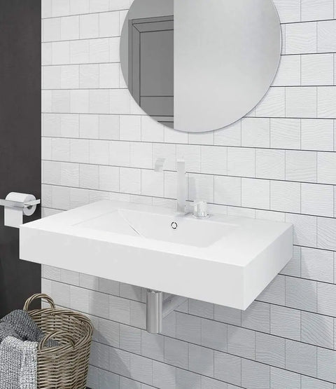 Corian® Waschtisch mit Becken Refresh geschwungen links/mitte/rechts