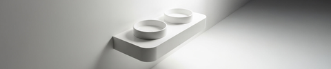 Corian® Waschtische für Aufsatzbecken ohne Unterschrank abgerundet
