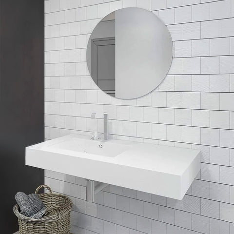 Corian® Washbasin with Refresh Bowl curved left/centre/right