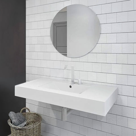 Corian® Washbasin with Refresh Bowl curved left/centre/right