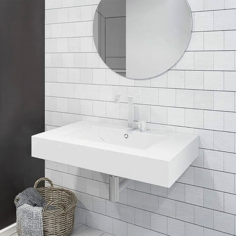 Corian® Washbasin with Refresh Bowl curved left/centre/right
