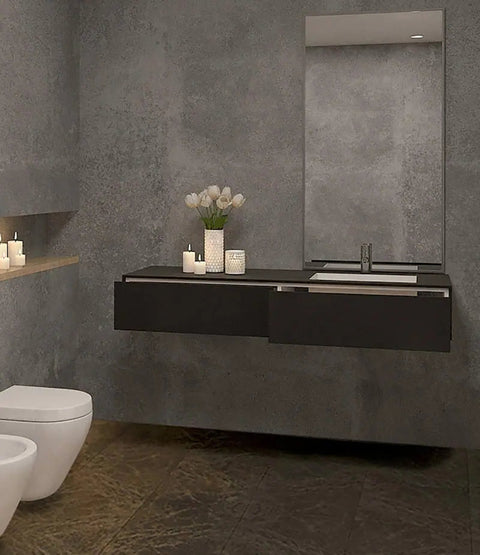 Corian® Waschtisch CoCo by Henneke mit Unterschrank und Becken rechts