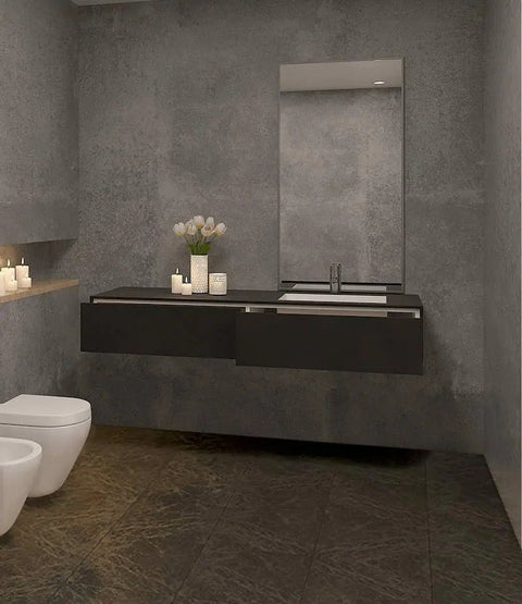 Corian® Waschtisch CoCo by Henneke mit Unterschrank und Becken rechts