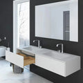 Corian® Doppelwaschtisch PureOne eckig mit Unterschrank einreihig by Henneke