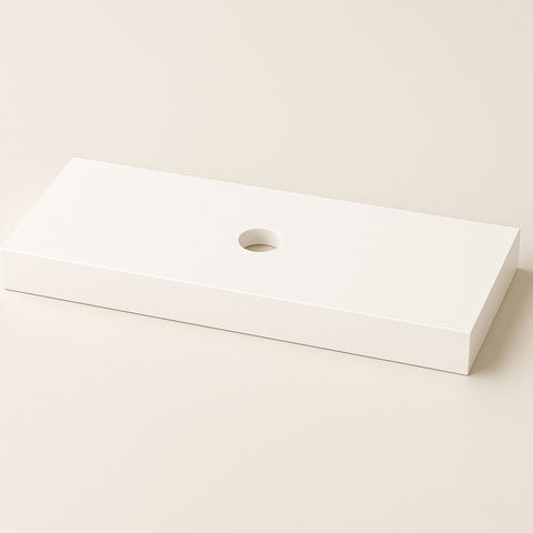 PureTop - Corian® Waschtisch eckig für Aufsatzbecken ohne Unterschrank
