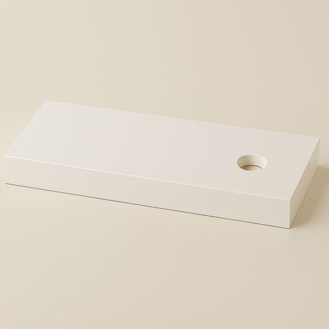 PureTop - Corian® Waschtisch eckig für Aufsatzbecken ohne Unterschrank