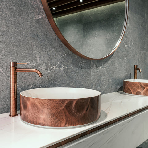 Corian® & Metall Doppelwaschtisch Château by Henneke