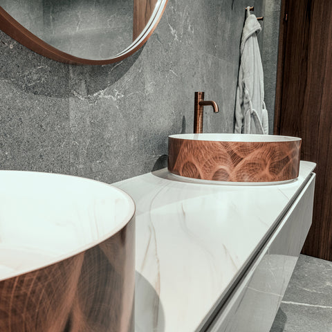 Corian® & Metall Doppelwaschtisch Château by Henneke