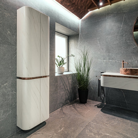 Corian® & Metall Hochschrank Château by Henneke