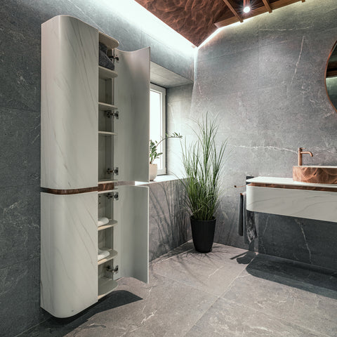 Corian® & Metall Hochschrank Château by Henneke