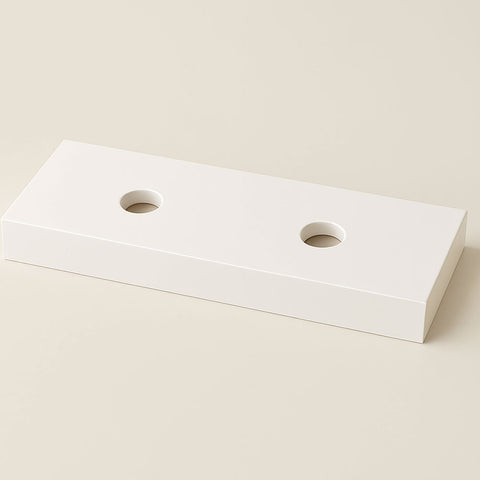 PureTop - Corian® Waschtisch eckig für Aufsatzbecken ohne Unterschrank