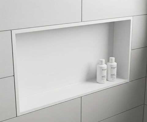 Niche de douche Corian® - rectangulaire ou carrée en deux couleurs