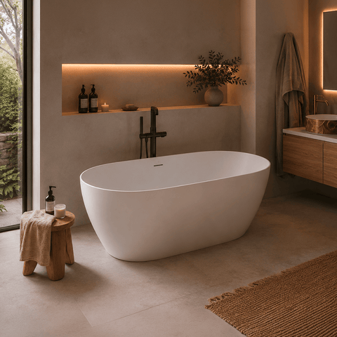 SHIRO Freistehende Corian® Design Badewanne