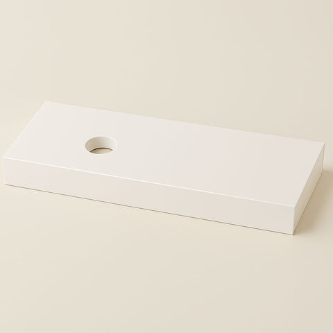 PureTop - Corian® Waschtisch eckig für Aufsatzbecken ohne Unterschrank
