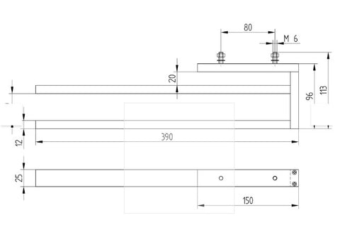 Handtuchhalter zweiarmig Pure 390mm