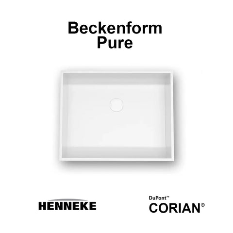 Corian® PureOne Washbasin with Rectangular Basin and Single-Row Base Cabinet Right