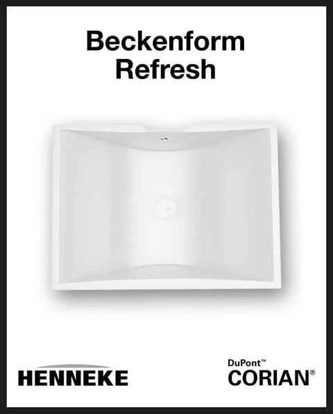 Corian® Doppelwaschtisch mit Becken Refresh geschwungen