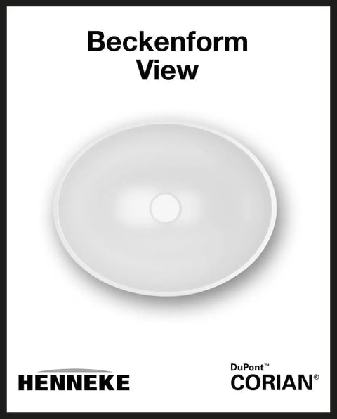 Corian® Doppelwaschtisch mit Becken View oval