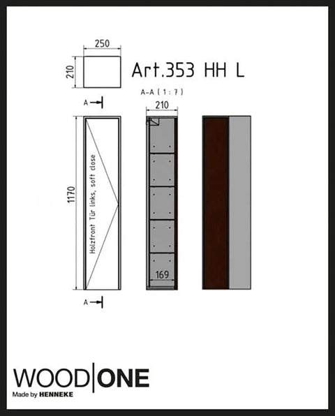 Corian® Hochschrank WoodOne by Henneke