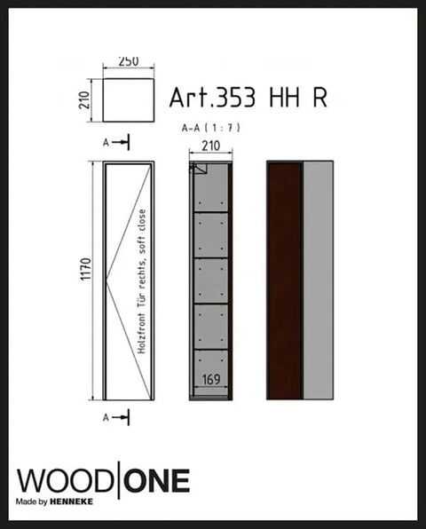 Corian® Hochschrank WoodOne by Henneke