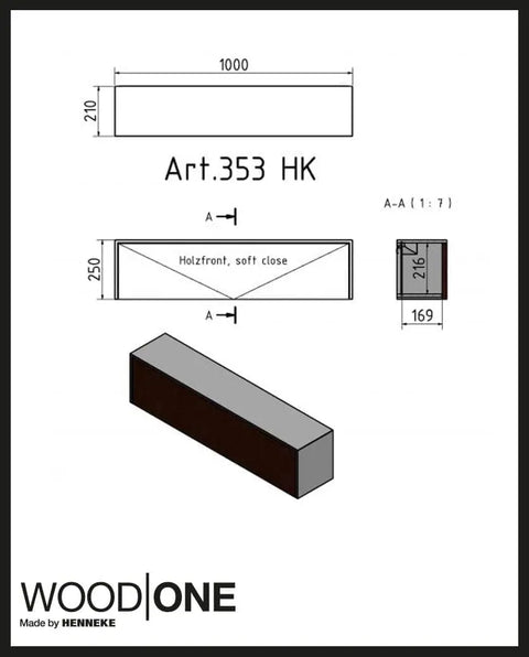 Corian® Klappschrank WoodOne by Henneke